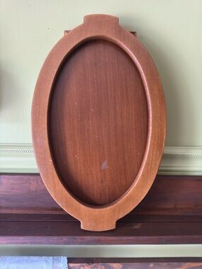 Vintage Oval Wooden Mahogany wood frame Victorian Style